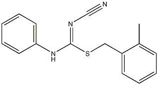 2-methylbenzyl N'-cyano-N-phenylimidothiocarbamate Structure