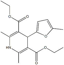 diethyl 2,6-dimethyl-4-(5-methyl-2-furyl)-1,4-dihydro-3,5-pyridinedicarboxylate Structure