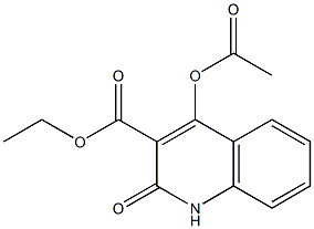 ethyl 4-(acetyloxy)-2-oxo-1,2-dihydro-3-quinolinecarboxylate 구조식 이미지