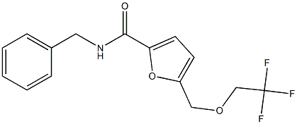 N-benzyl-5-[(2,2,2-trifluoroethoxy)methyl]-2-furamide Structure