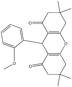 9-(2-methoxyphenyl)-3,3,6,6-tetramethyl-3,4,5,6,7,9-hexahydro-1H-xanthene-1,8(2H)-dione Structure