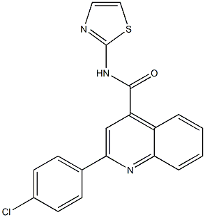 2-(4-chlorophenyl)-N-(1,3-thiazol-2-yl)-4-quinolinecarboxamide Structure