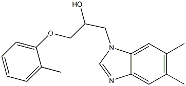 1-(5,6-dimethyl-1H-benzimidazol-1-yl)-3-(2-methylphenoxy)-2-propanol 구조식 이미지