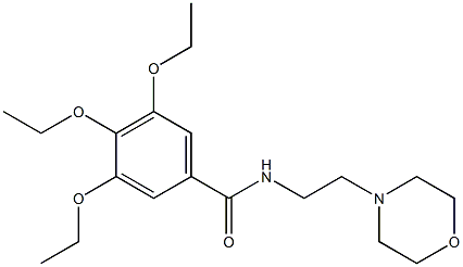 3,4,5-triethoxy-N-[2-(4-morpholinyl)ethyl]benzamide Structure