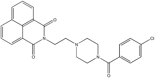 2-{2-[4-(4-chlorobenzoyl)-1-piperazinyl]ethyl}-1H-benzo[de]isoquinoline-1,3(2H)-dione Structure