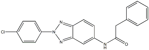 N-[2-(4-chlorophenyl)-2H-1,2,3-benzotriazol-5-yl]-2-phenylacetamide 구조식 이미지
