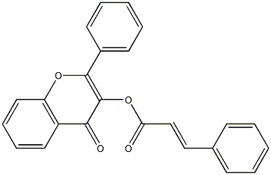 4-oxo-2-phenyl-4H-chromen-3-yl 3-phenylacrylate 구조식 이미지