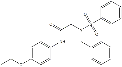 N-[4-(ethyloxy)phenyl]-2-[(phenylmethyl)(phenylsulfonyl)amino]acetamide 구조식 이미지