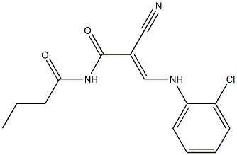 N-butyryl-3-(2-chloroanilino)-2-cyanoacrylamide 구조식 이미지