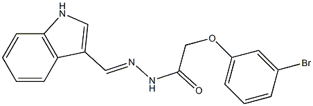 2-(3-bromophenoxy)-N'-(1H-indol-3-ylmethylene)acetohydrazide Structure