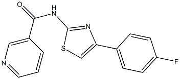 N-[4-(4-fluorophenyl)-1,3-thiazol-2-yl]nicotinamide 구조식 이미지