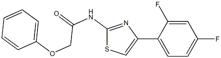 N-[4-(2,4-difluorophenyl)-1,3-thiazol-2-yl]-2-phenoxyacetamide 구조식 이미지