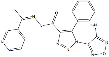 1-(4-amino-1,2,5-oxadiazol-3-yl)-5-phenyl-N'-[1-(3-pyridinyl)ethylidene]-1H-1,2,3-triazole-4-carbohydrazide Structure