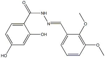 N'-(2,3-dimethoxybenzylidene)-2,4-dihydroxybenzohydrazide 구조식 이미지