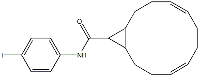 N-(4-iodophenyl)bicyclo[10.1.0]trideca-4,8-diene-13-carboxamide Structure