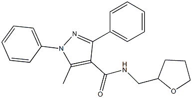 5-methyl-1,3-diphenyl-N-(tetrahydro-2-furanylmethyl)-1H-pyrazole-4-carboxamide Structure