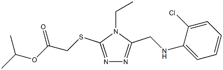 isopropyl ({5-[(2-chloroanilino)methyl]-4-ethyl-4H-1,2,4-triazol-3-yl}sulfanyl)acetate 구조식 이미지