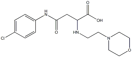 4-(4-chloroanilino)-2-{[2-(4-morpholinyl)ethyl]amino}-4-oxobutanoic acid Structure