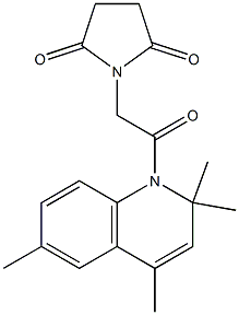 1-[2-oxo-2-(2,2,4,6-tetramethyl-1(2H)-quinolinyl)ethyl]-2,5-pyrrolidinedione Structure