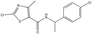 2-chloro-N-[1-(4-chlorophenyl)ethyl]-4-methyl-1,3-thiazole-5-carboxamide Structure