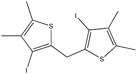 3-iodo-2-[(3-iodo-4,5-dimethyl-2-thienyl)methyl]-4,5-dimethylthiophene Structure