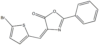 4-[(5-bromo-2-thienyl)methylene]-2-phenyl-1,3-oxazol-5(4H)-one 구조식 이미지