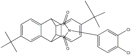 4,11-ditert-butyl-17-(3,4-dichlorophenyl)-17-azapentacyclo[6.6.5.0~2,7~.0~9,14~.0~15,19~]nonadeca-2,4,6,9,11,13-hexaene-16,18-dione 구조식 이미지