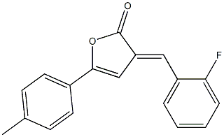 3-(2-fluorobenzylidene)-5-(4-methylphenyl)-2(3H)-furanone Structure