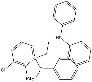 Dichloro[1,2-bis(diphenylphosphine)ethane]palladium 구조식 이미지