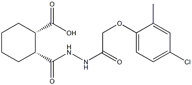 (1S,2R)-2-({2-[2-(4-chloro-2-methylphenoxy)acetyl]hydrazino}carbonyl)cyclohexanecarboxylic acid 구조식 이미지