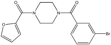 (3-bromophenyl)[4-(2-furoyl)-1-piperazinyl]methanone Structure