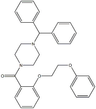 (4-benzhydryl-1-piperazinyl)[2-(2-phenoxyethoxy)phenyl]methanone Structure