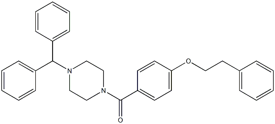 (4-benzhydryl-1-piperazinyl)[4-(phenethyloxy)phenyl]methanone 구조식 이미지