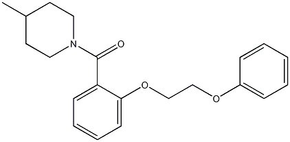 (4-methyl-1-piperidinyl)[2-(2-phenoxyethoxy)phenyl]methanone Structure