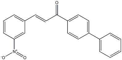 (E)-1-[1,1'-biphenyl]-4-yl-3-(3-nitrophenyl)-2-propen-1-one 구조식 이미지