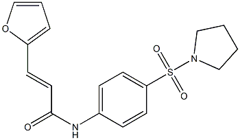 (E)-3-(2-furyl)-N-[4-(1-pyrrolidinylsulfonyl)phenyl]-2-propenamide 구조식 이미지