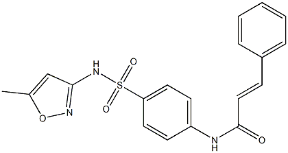 (E)-N-(4-{[(5-methyl-3-isoxazolyl)amino]sulfonyl}phenyl)-3-phenyl-2-propenamide Structure