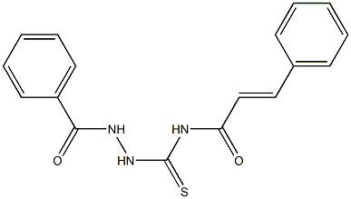 (E)-N-[(2-benzoylhydrazino)carbothioyl]-3-phenyl-2-propenamide Structure