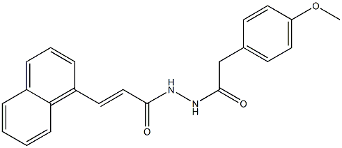 (E)-N'-[2-(4-methoxyphenyl)acetyl]-3-(1-naphthyl)-2-propenohydrazide 구조식 이미지