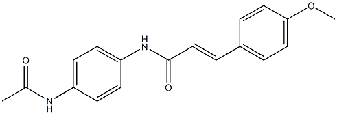 (E)-N-[4-(acetylamino)phenyl]-3-(4-methoxyphenyl)-2-propenamide Structure
