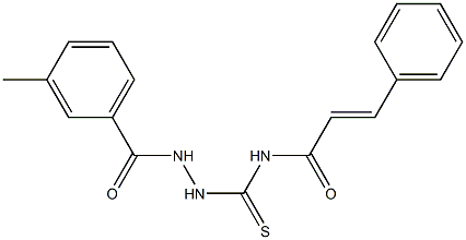 (E)-N-{[2-(3-methylbenzoyl)hydrazino]carbothioyl}-3-phenyl-2-propenamide 구조식 이미지