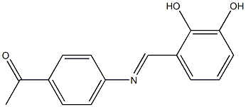 1-(4-{[(E)-(2,3-dihydroxyphenyl)methylidene]amino}phenyl)-1-ethanone Structure