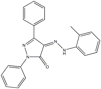 1,3-diphenyl-1H-pyrazole-4,5-dione 4-[N-(2-methylphenyl)hydrazone] Structure