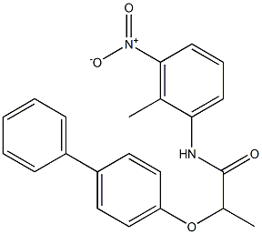 2-([1,1'-biphenyl]-4-yloxy)-N-(2-methyl-3-nitrophenyl)propanamide Structure