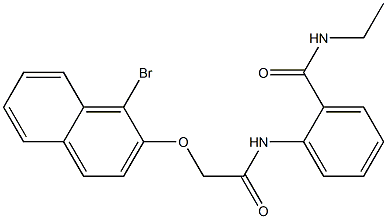 2-({2-[(1-bromo-2-naphthyl)oxy]acetyl}amino)-N-ethylbenzamide Structure