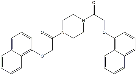 2-(1-naphthyloxy)-1-{4-[2-(1-naphthyloxy)acetyl]-1-piperazinyl}-1-ethanone 구조식 이미지
