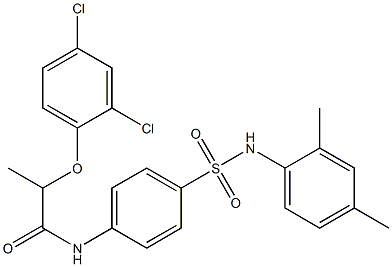 2-(2,4-dichlorophenoxy)-N-{4-[(2,4-dimethylanilino)sulfonyl]phenyl}propanamide Structure