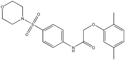 2-(2,5-dimethylphenoxy)-N-[4-(4-morpholinylsulfonyl)phenyl]acetamide Structure