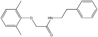 2-(2,6-dimethylphenoxy)-N-phenethylacetamide 구조식 이미지