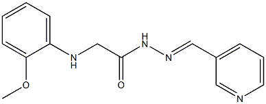 2-(2-methoxyanilino)-N'-[(E)-3-pyridinylmethylidene]acetohydrazide 구조식 이미지